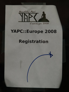 Sign On Door of YAPC::Europe Venue